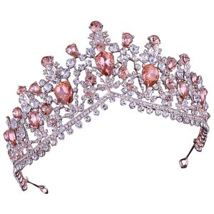 Lüks Rhinestone Tiara Taç Kristal Gelin Saç Aksesuarları Düğün Başlıkları Quinceanera Pageant Prom Kraliçe Tiara Prenses CR2182