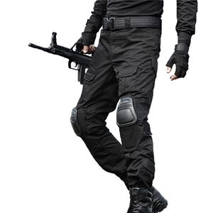 Askeri Taktik Pantolon Erkekler Kamuflaj Pantalon Kurbağa Kargo Pantolon Diz Pedleri Çalışma Pantolon Ordu Hunter Swat Combat Pantolon Q1904017