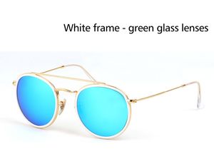 Оптово-Солнцезащитные очки в стиле высочайшего качества для мужчин и женщин. Оправа из сплава. Зеркальные стеклянные линзы с двойным мостом. Ретро очки с коробкой и чехлами.