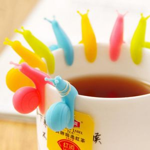 Pişirme aletleri 10 adet küçük salyangoz alıcı cihaz çay infüzer çay fincan çay asma çanta rengi rastgele ücretsiz nakliye jl7781