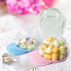 12PCS Akrilik Mini Beyzbol şapkası Doğum Günü Partisi Dekorasyon Hediyeleri Bebek Vaftiz Olay Şeker Tatlı Paketi Fikirler Duş Tutucular Yana