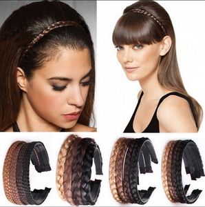 Синтетический парик твист ленты для волос косы чешские косички ободки для женщин девочек Детские головные уборы аксессуары для волос 1112