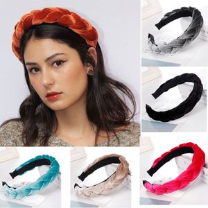 Fashion Wide Side Hairband For Women Winter Hair Accessories plait Headband Ladies Hair Band Turban For Adult