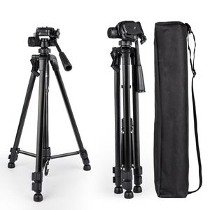 Meking New 140cm 55inch Professional Tripod Stand for Camera Camcorder Black Aluminium Adjustable Tripod Tripe Extensor Para Foto