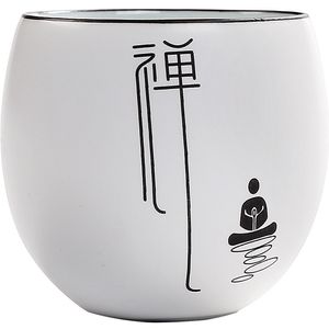 Tazze da tè Zen in ceramica Ciotola da tè vintage fatta a mano Porcellana bianca Jing Cup Master Teacup