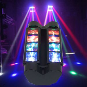 Mini LED Spider Moving Head Light 8x10W RGBW Beam for DJ Disco Party Stage Lighting