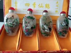 Çin Halk eski Pekin içindeki resim enfiye şişeleri 4 bir dizi