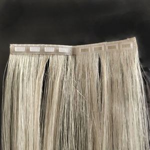 Новый продукт, невидимая лента для наращивания волос, легко носить, нет двусторонней ленты, двойная заколка для волос, 14–24 дюйма