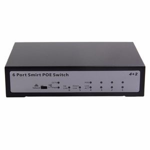 Freeshipping Профессиональное использование мониторинга POE коммутатор 4 + 2 порта Ethernet Стандартный POE коммутатор для IP-камеры CF1006VP-E US / EU / AU / UK