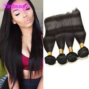 Brazilian Human Hair Extensions Straight 10 Bundles Wholesale Mink Silk Bundles Dyeable 95-100g/piece Hair Wefts