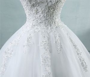 Белые жемчужины свадебные платья с кружевом дном для невесты платье плюс размер