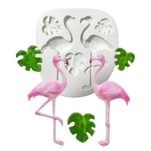 Flamingo Kek Küfü Flamingos Silikon Kalıplar Çikolata Şeker Kekleri için Hayvan Fondan Dekorasyon Aracı 122008