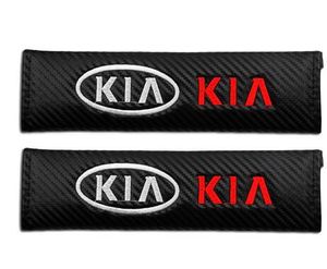 Karbon fiber araba omuz kemeri emniyet kemeri Çıkartmaları KIA K2 RIO K3 K5 KX3 KX5 Sorento Forte Optima Sportage Araba Aksesuarları
