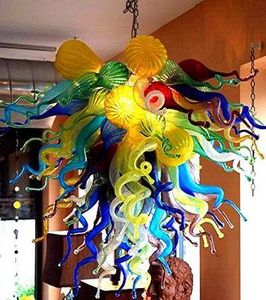 100% выдувные CE UL подвесные светильники из боросиликатного стекла Dale Chihuly Art Красочная люстра в стиле муранского стекла для низких потолков Принимаем индивидуальные настройки