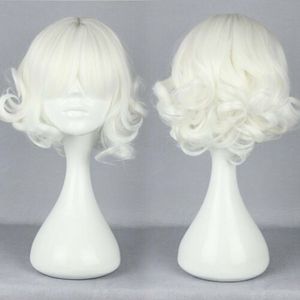 Boyutu: ayarlanabilir sentetik Seç renk ve stil Kısa Kıvırcık Dalgalı Saç Tam Peruk Anime Cosplay Parti Peruk Hairpieces perukları