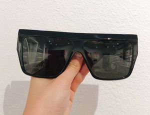 Siyah Gri Kare Dikdörtgen Güneş Gözlüğü Kadın Erkek Güneş Gözlükleri için Sonnenbrille Düz üst Shades Tatil Gözlük kutusu ile