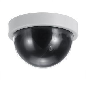 Манекен безопасности CCTV купольная камера красный светодиодный свет наблюдения Главная открытый Fa ke камеры лампы камеры-черный