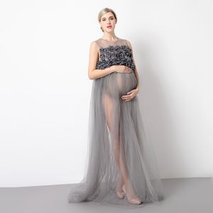 Maternidade mangas de Maternidade Maternidade vestido de baile verão grávida fotografia foto ilusão de maternidade vestidos de fotografia grávida adereços