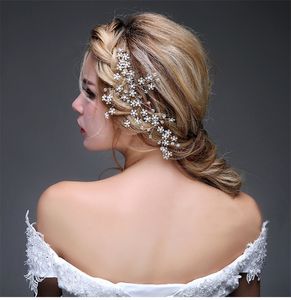 Оптово-хрустальные цветочные волосы гребень свадебные винограждения для волос аксессуары ручной работы свадебные украшения головной убор женские головные уборы