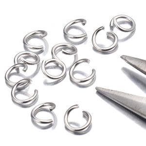 1000pcs/lot Gold silver Stainless Steel Open Jump Rings 4/5/6/8mm Split Rings Connectors for DIY Ewelry Findings Making