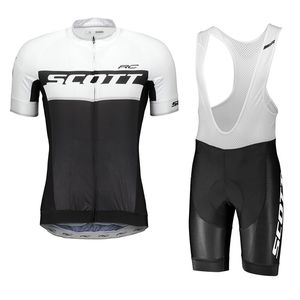 SCOTT team Велоспорт короткие рукава Джерси нагрудник шорты наборы Оптовая 3D гель pad топ бренд качество велосипед спортивная одежда U40736