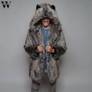 Womail Jacket Fashion Mens Warm Thick Coat Jacket Faux Fur Parka Outwear Кардиган Пальто мужское пальто 20190817