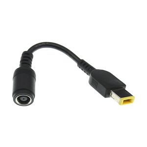 Lenovo AC Adaptörü Siyah 13cm için DC 7.9x5.4mm Kare Port Adaptör Dönüştürücü Güç Uzatma Kablosu