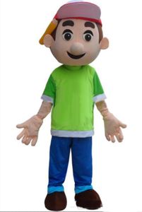 Handy Manny Maskot Kostüm Animasyon tema Aracı Boy Cospaly Karikatür maskot Karakter yetişkin Cadılar Bayramı Karnaval parti Kostüm