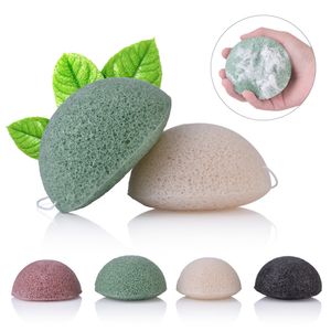 Konjac Sponge Puff Spugne per il viso Pura fibra vegetale naturale che produce strumenti per la pulizia di viso e corpo 10 pezzi