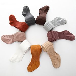 Çocuklar Kış Elbise Çorap Örme Tayt Katı Renk Bebek Yumuşak Rahat Külotlu Çorap Pantolon Bebek Kız Erkek Tayt Çorap 10 Renkler HHA723
