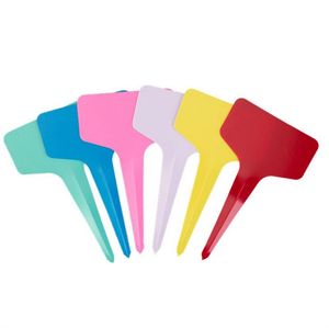 T-tipi plastik bitki etiketi bitki belirteçleri bahçe bahçe etiketi bitki çiçek kreş etiket etiketi marker kalın etiketleri 10 * 6 cm