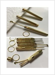 Gold Wax Dabber Tools Smaff Snuff Snter Sniffer Power colher colher portátil anel de anel de pá de cera de cera Scoop shisha fumando acessórios Dab Jar Tools