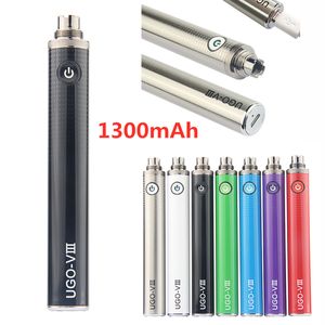 Аутентичные UGO-V3 III ego 1300 мАч Аккумуляторы Vape Pen EVOD Micro USB Passthrough ECig Зарядка на нижней батарее 510 с зарядным устройством