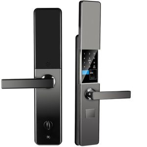 5'i 1 Arada Anahtarsız Giriş Kapı Kilidi Güvenli Parmak Kimliği Push Pull Biyometrik Dokunmatik Ekran Şifre Tuş Takımı Ön Kapı için Dijital Kapı Kilidi