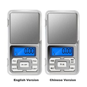100g / 0.01g 200g / 0.01g 500g / 0.01g mini portáteis Balance Jewellry Escalas retroiluminado LCD Digital Pocket Escala eletrônica Grams DHL