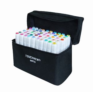 Название товара wholesale Touchfive 80-цветные маркеры с двойным наконечником, роскошная ручка, маслянистый маркер для эскизов, художественные принадлежности для анимации, кисть для рисования манги, креативные рождественские подарки, хорошее качество Код товара