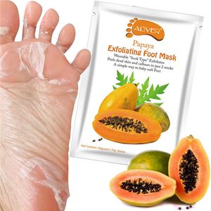 ALIVER Fußmasken zur Hornhautentfernung an den Füßen, Avocado-Papaya-Olivenöl-Peeling-Fußmaske