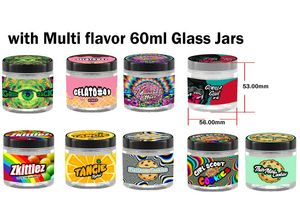 60 ml 3.5 Gram Cam Kavanoz İnce Nane Çerezler Gelato # 41 Yeşil Çatlak Premium Çiçek 3.5 Gram Cam Kavanoz Ambalaj