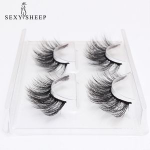 SEXYSHEEP 2 pairs natural false eyelashes fake lashes makeup kit 3D Mink Lashes eyelash extension mink eyelashes maquiagem