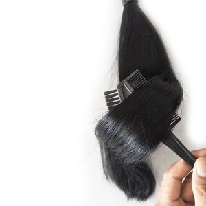 fasci di capelli umani brasiliani dritti 3 pezzi capelli vergini tesse estensioni dei capelli non trasformati 100 g pezzo con colore naturale libero dhl