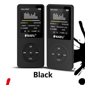 versione inglese originale Lettore MP3 ultrasottile con 8 GB di spazio di archiviazione e schermo da 1,8 pollici in grado di riprodurre 80 ore, RUIZU X02 originale