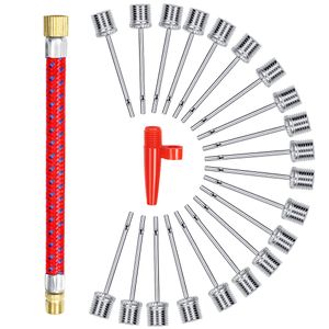 Иглы для шарикового насоса 20 шт. в комплекте с адаптером сопла и воздушным шлангом для накачивания футбола, баскетбола, волейбола, регби, мяча и надувных игрушек