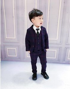 Formal 3PCS/SET Boy Suits Weddings Kids Prom Suits Black Wedding Suits Boys Big Children Clothes suit Boy Formal Classic Costume