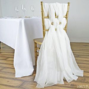 Toptan Düğün Kıvırcık Şifon Sandalye Düğün Şifon Sandalyesi Şeritleri İçin Şerit Uzun Şeritler Diy Yaratıcı şekiller