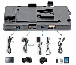 FreeShipping BMCC 5DII V Mount V Lock для BP Камера Адаптер Батареи Pinch Система питания 5D Mark II / 7D DSLR