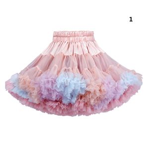 Baby Girls Flower Tutu Skirt Ballerina Pettiskirt Fluffy Children Ballet Skirts for Party Dance Princess Girl Tulle Clothes Gift
