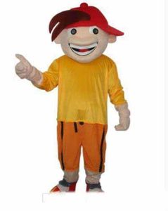 2019 Yüksek kaliteli Boy kırmızı şapkalı serin yetişkin boyutu maskot kostüm ücretsiz kargo