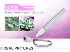 Bitki Işık Büyümek Tam Spektrum USB 3 W LED Işık Büyümek Kırmızı Mavi LED Fitolampy Işıkları Sera Hidroponik Bitki IR UV Bahçe Için