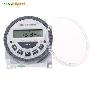 SINOTIMER 220V LCD Цифровой многофункциональный программируемый таймер управления питанием