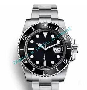Оптовая цена повседневные мужские часы 116610 40 мм ETA 3135 Движение Автоматическое сапфировое нержавеющее солидное сплошное Glidelock Black Ceramic